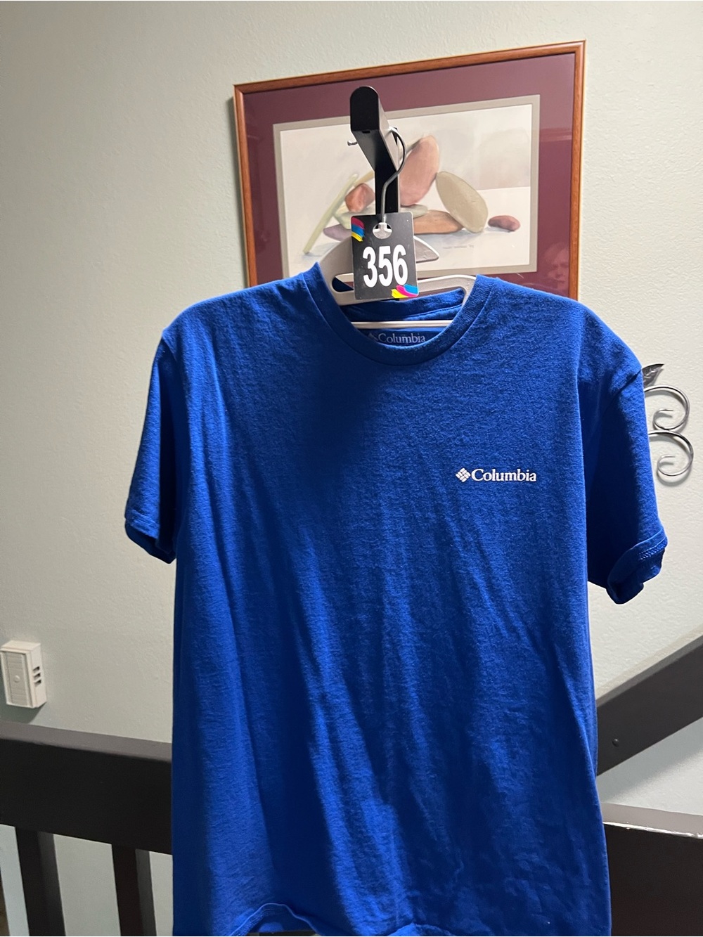 Columbia Men’s Short Sleeve Crew T-Shirt — Blue Medium #356